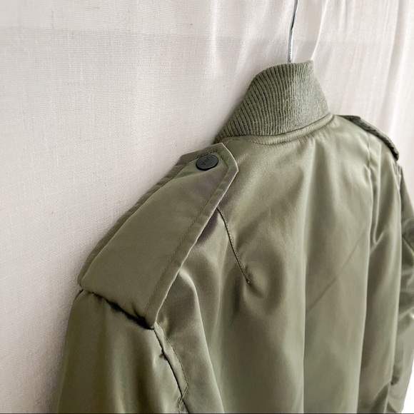 NEW Sam. Jenny Nylon Bomber Jacket XS Military Natural (no hood) - Picture 6 of 12
